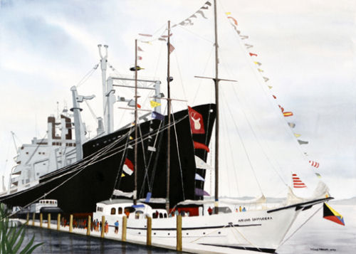 "The Training Ship Enterprise and Indonesian Tall Ship at Mass Maritime Academy"